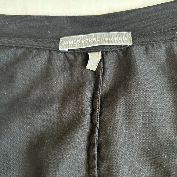 James Perse Women’s Black Cotton V-Neck Long Sleeve Top Size 1 - Picture 8 of 12